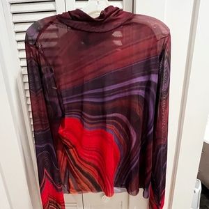 NWOT AFRM Long Sleeve Mesh Zaedie Top